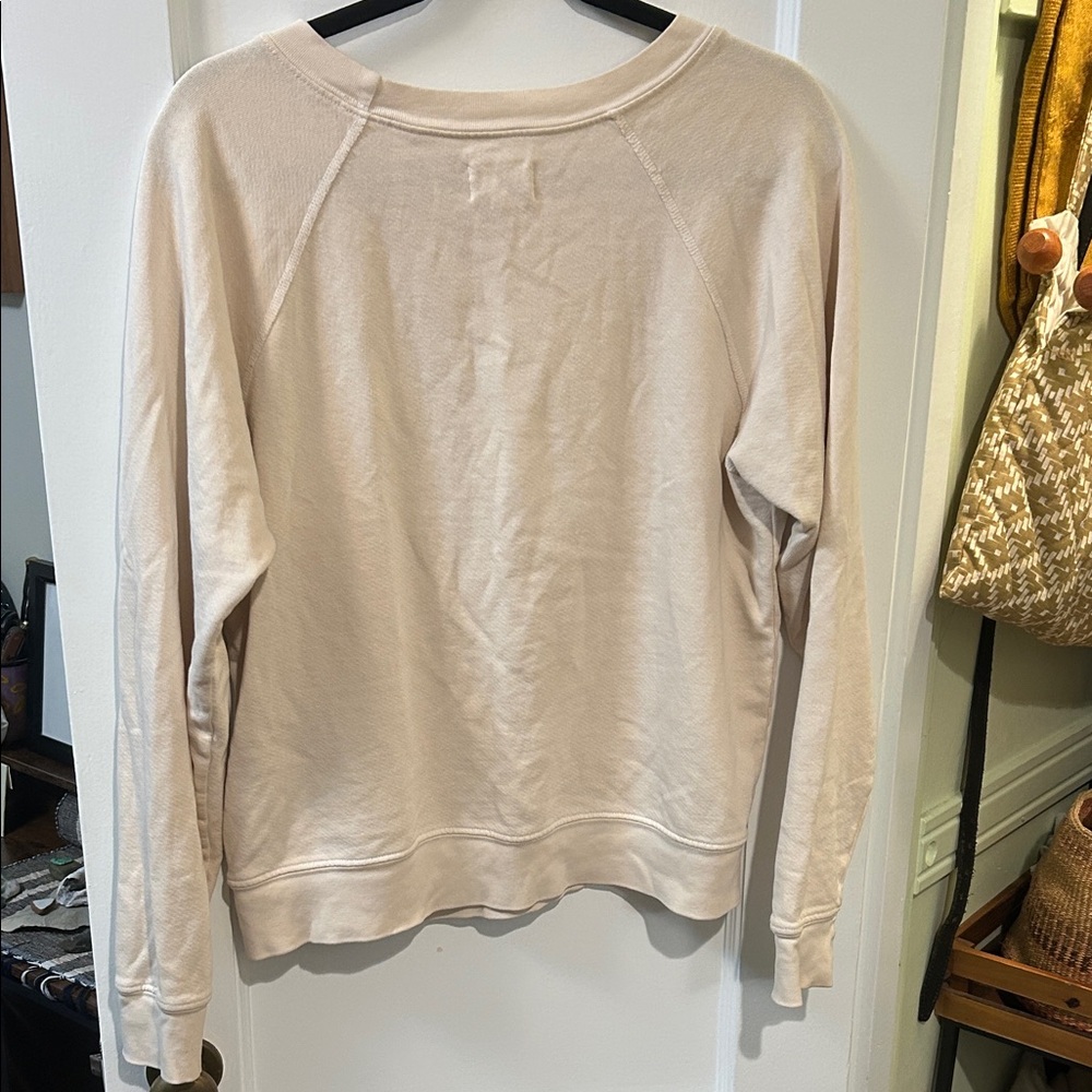 MATE the Label Cream Sweatshirt with Yellow Graphic - Picture 3 of 3